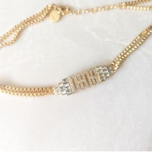 Dior Gold Necklace with Silver Accents